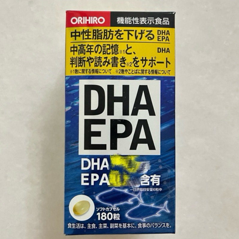 附發票 日本製 Orihiro DHA EPA 高單位魚油 魚油 180粒 中性脂肪 記憶策略