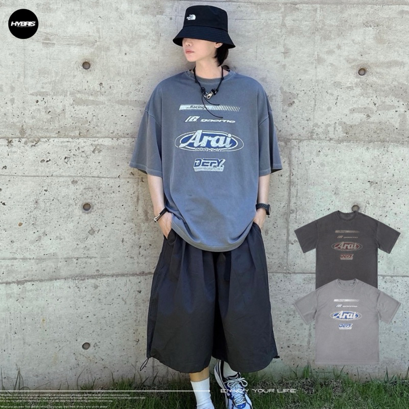YG STUDIO | 韓國 Arai 啤酒 標語 短袖 T恤 上衣 寬鬆 OVERSIZE