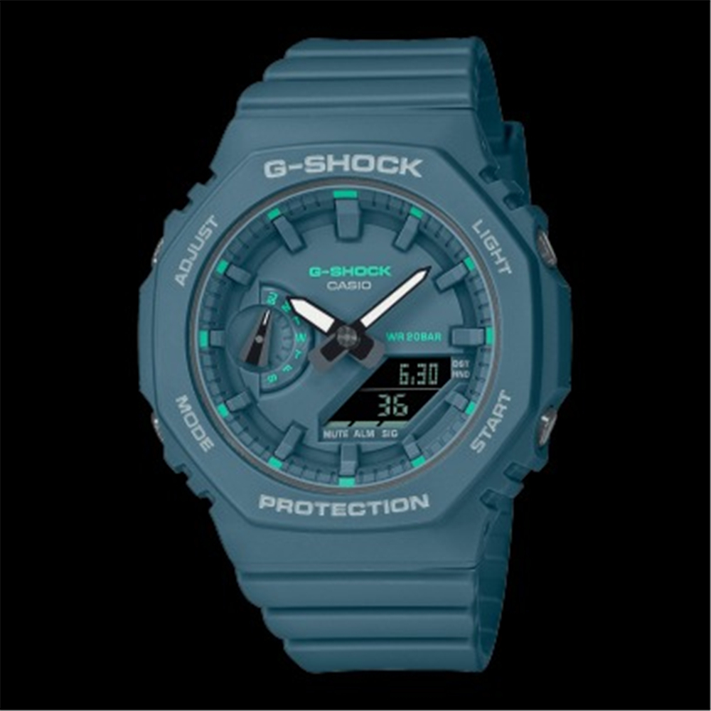 CASIO 卡西歐 G-SHOCK 纖薄輕巧 耐衝擊 八角運動腕錶-湖水綠(GMA-S2100GA-3A)[ 秀時堂 ]