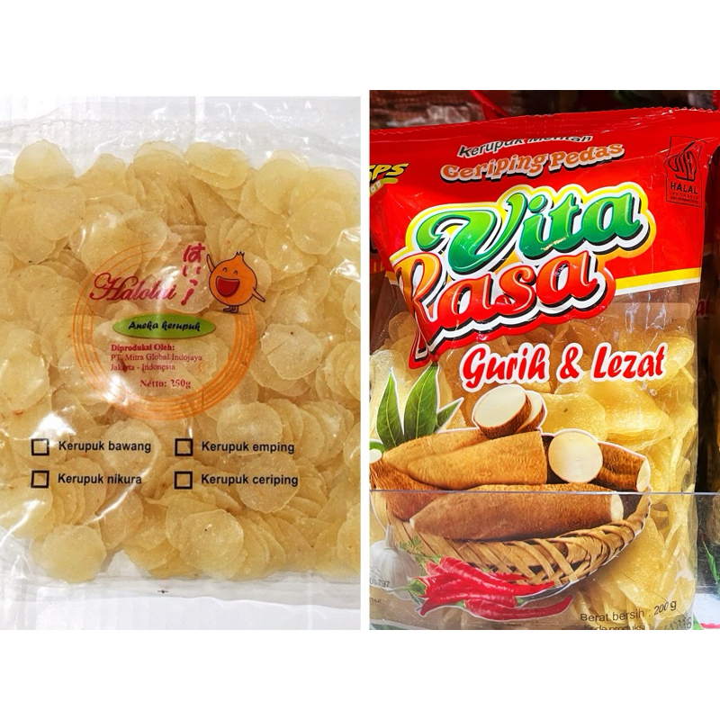 印尼🇮🇩Halolai kerupuk Singkong Pedas 辣味樹薯脆片（需油炸）250g