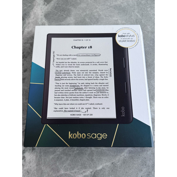 【二手】Kobo Sage 8吋電子書閱讀器 32GB＋Kobo Stylus 2 觸控筆