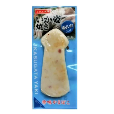 日本 suguru 炭烤墨魚燒鱿魚狀魚糕 炭燒墨魚條 48g 1包十條 即食 炭燒起司墨魚條