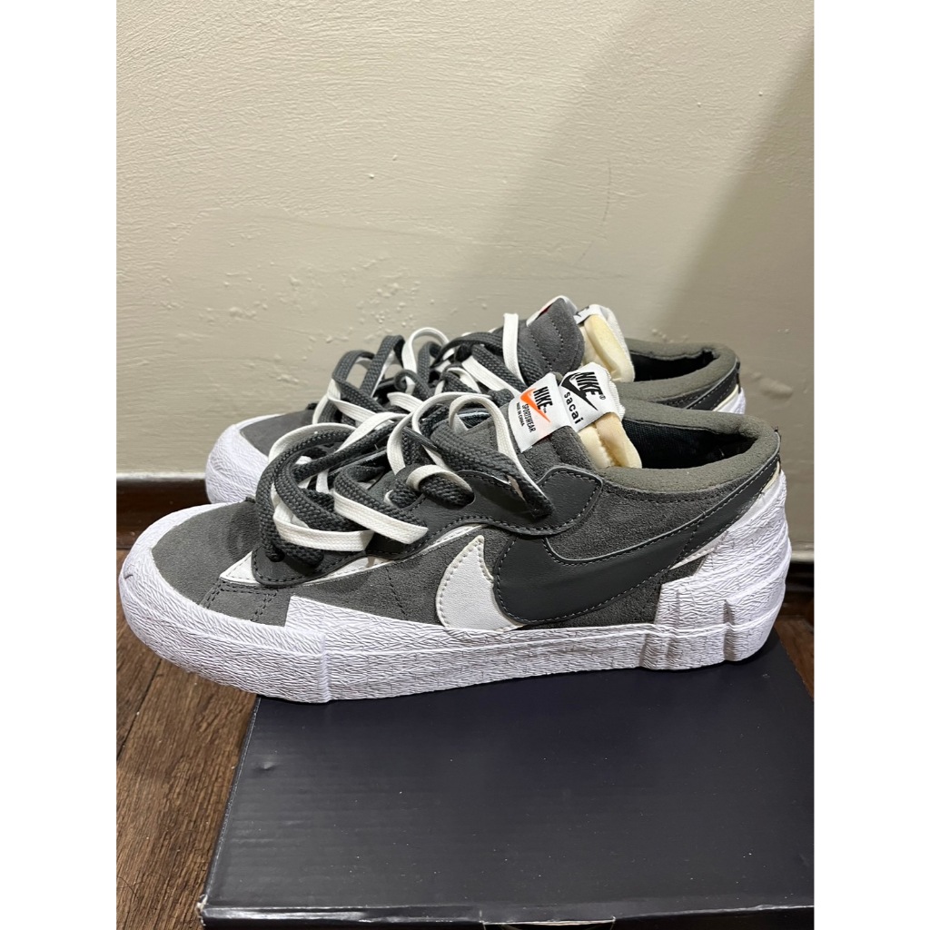 【全新僅試穿】Nike sacai x Blazer Low 'Iron Grey' 鞋子 鐵灰白