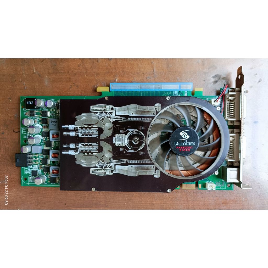 麗臺Leadtek PX9600GT 512MB DVI PCI-E 3D加速繪圖形卡.6pin電源孔.風扇無異音.已測