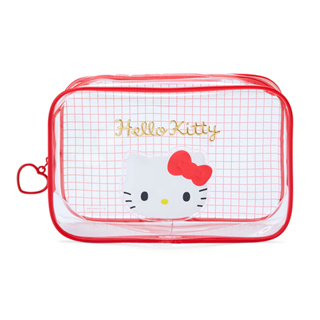 Sanrio 三麗鷗 方形透明化妝包 PVC收納包 Hello Kitty