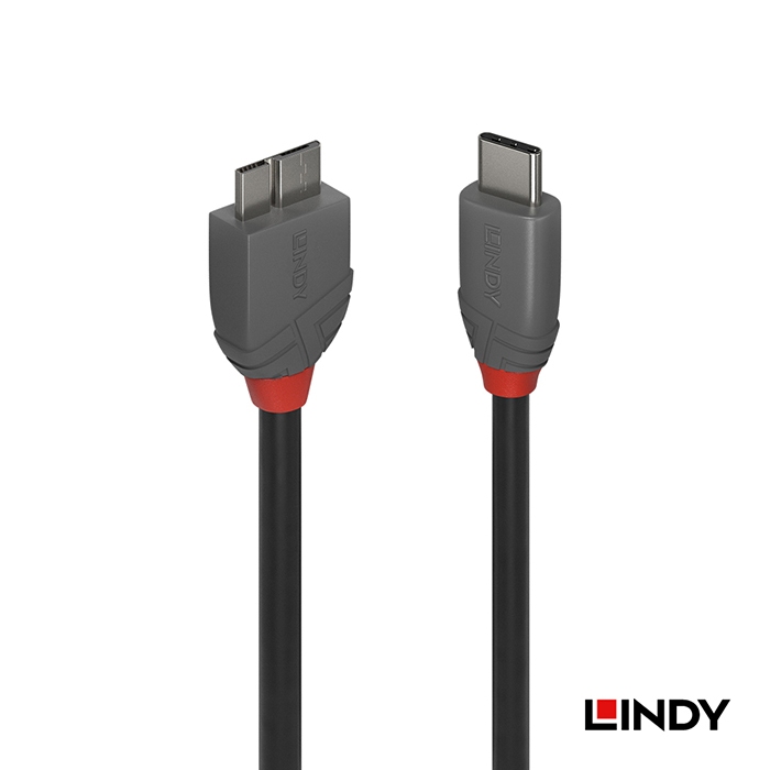 LINDY 林帝 ANTHRA系列 USB3.2 GEN1 C TO MICRO-B 傳輸線 2M (36622)