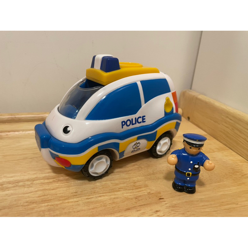 二手如圖 英國驚奇玩具WOW Toys玩具車 警察車  追緝警車 查理