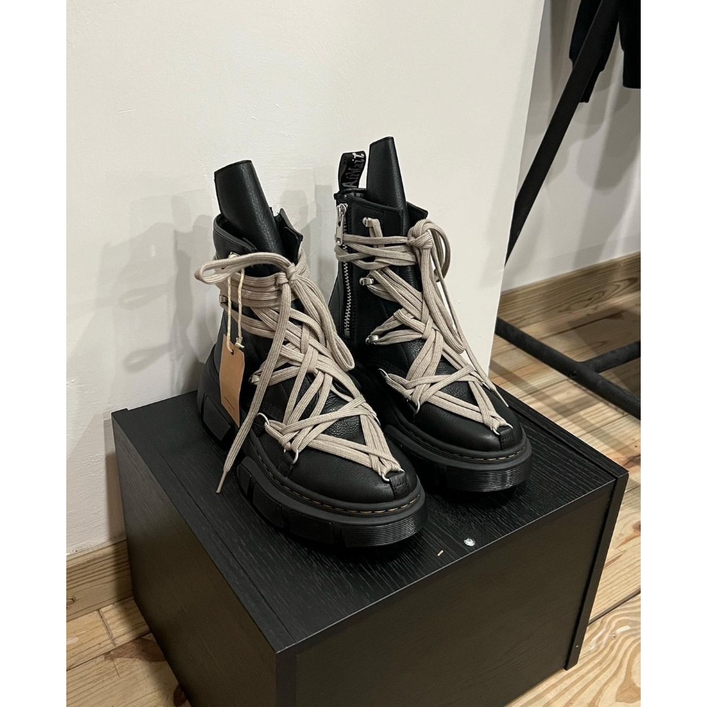 Rick Owens x Dr. Martens 1460 mega lace boots