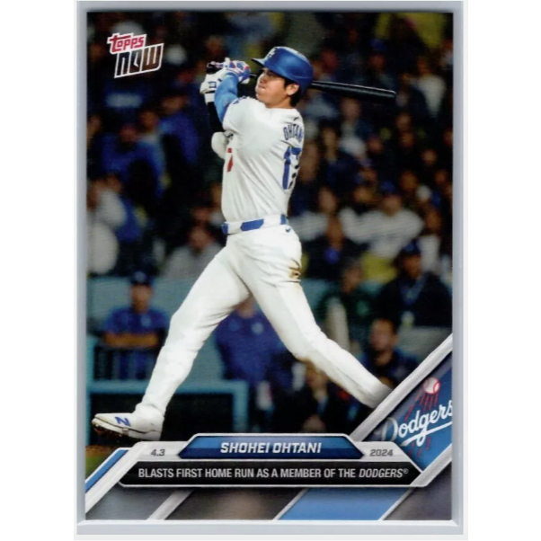 大谷翔平道奇首轟球員卡TOPPS NOW