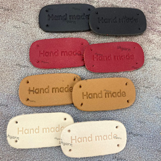 Handmade 真皮壓印燙印 真皮皮標 2×4cm 真皮皮標 手做 DIY 編織 冰島毛線包裝飾