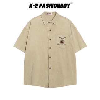 【K-2】INSERROR 古著 刺繡 彩色電視機 水洗襯衫 燈芯絨 MAFA VINTAGE 襯衫【HMC317】