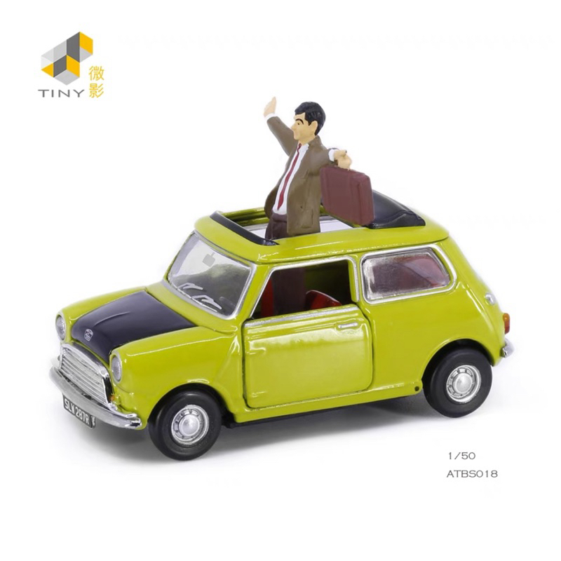 【六四分之一】現貨｜TINY 微影｜Mini Cooper 1971｜Mr. Bean豆豆先生天窗站姿｜1/50合金模型