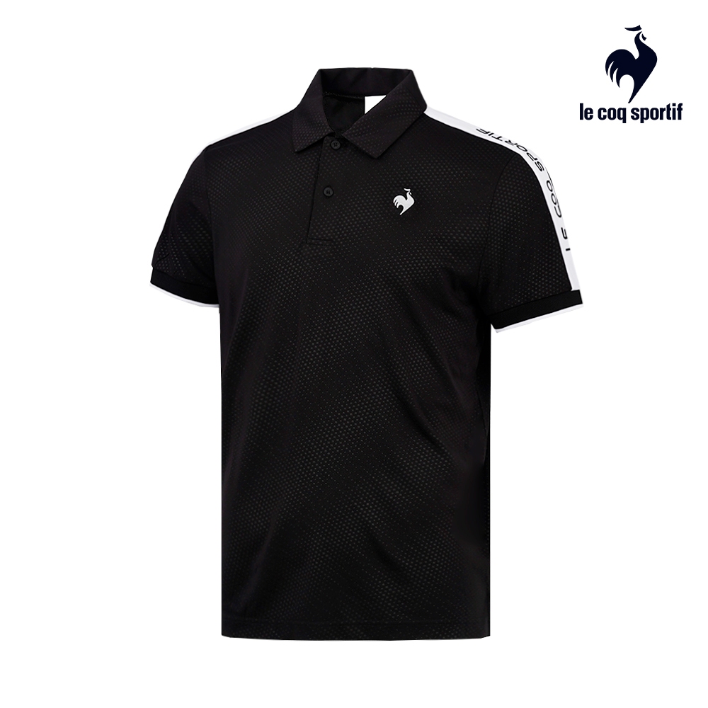 【LE COQ SPORTIF 法國公雞】運動TRAINING短袖POLO衫-男款-黑色-LWT21644