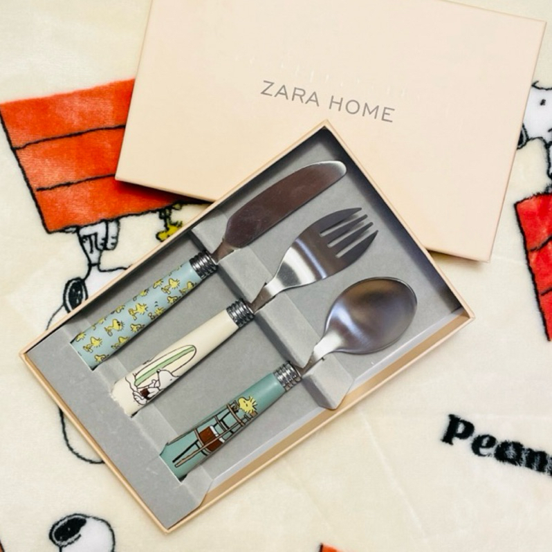 Zara HOME x peanuts 史努比兒童餐具組（湯匙刀叉）