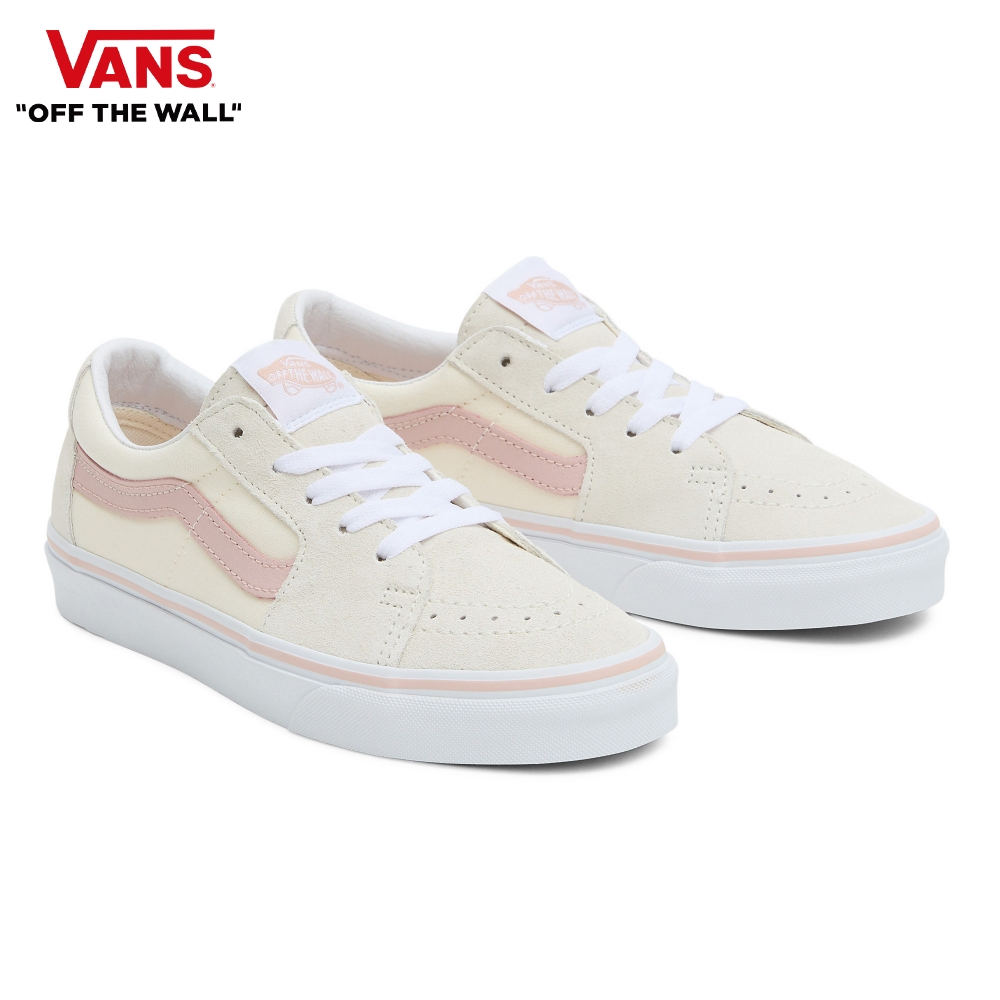 Vans Sk8-low 男女款米白色/粉紅色滑板鞋VN000BVXCCZ1