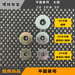 【快速出貨】[平面華司 大面 2分 2分半 3分]平面華司 平面墊片 套錢 華司 螺絲用華司