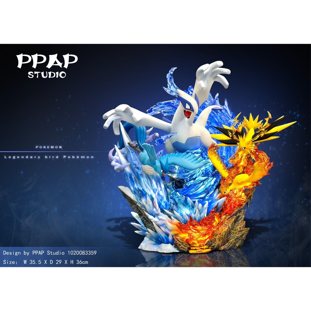 【完售】PPAP Studio  寶可夢神獸第二彈 聖鳥組 洛奇亞&amp;三聖鳥（火焰鳥+急凍鳥+閃電鳥）寶可夢GK