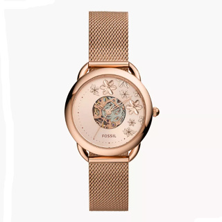 【FOSSIL】 Tailor 系列 玫瑰金米蘭帶機械錶(ME3187)實體店面出貨