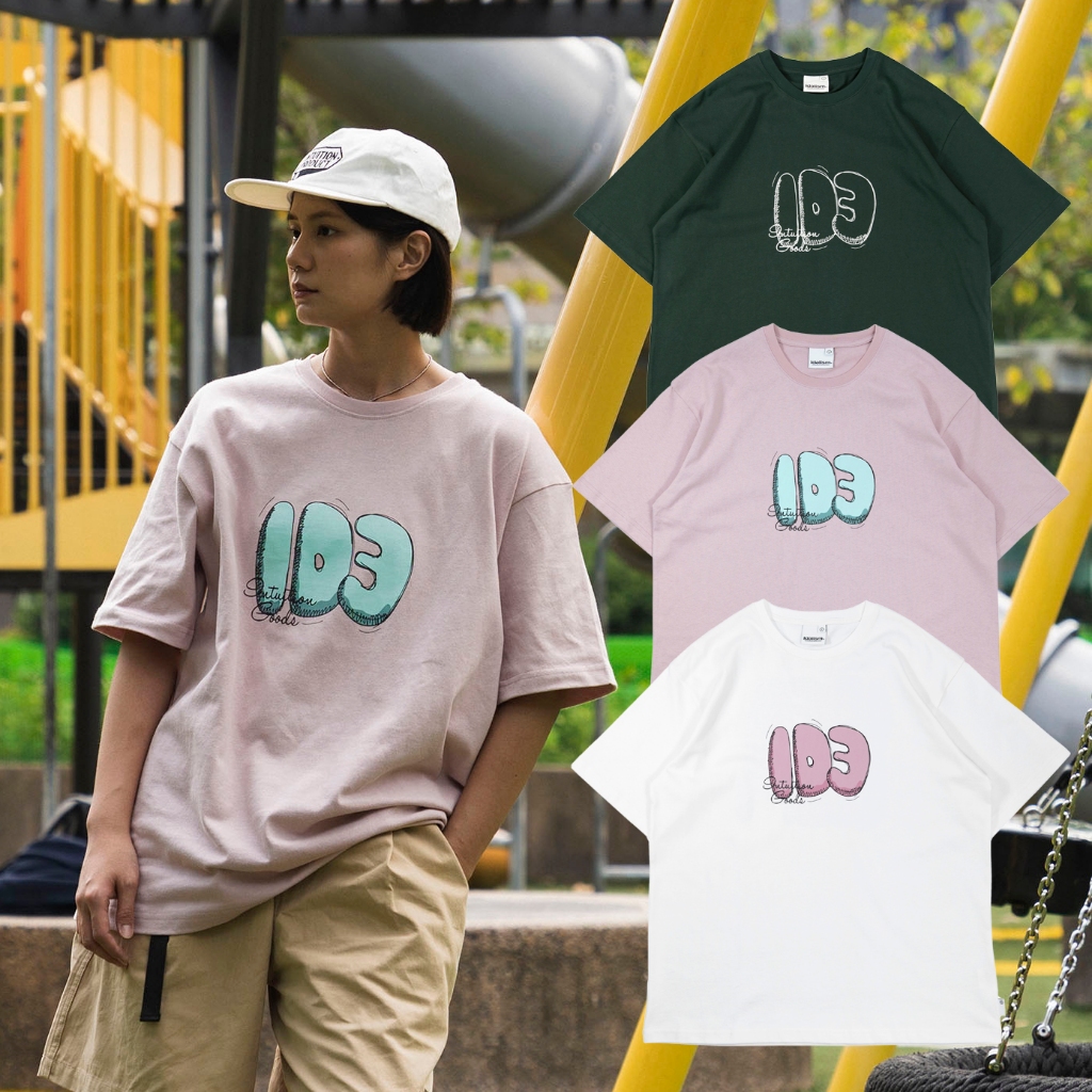 idealism Sketch Tee 白色 粉色 墨綠 印花 手稿字短上衣【ID24009】