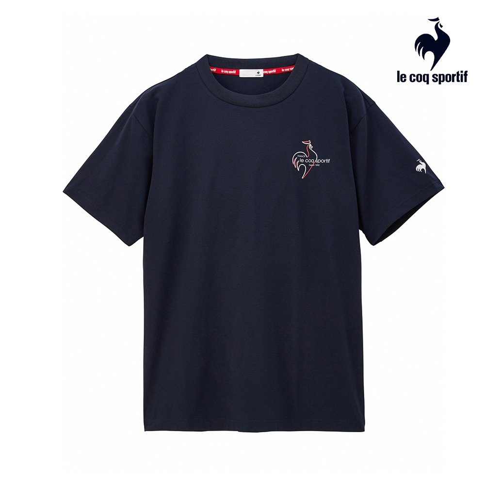 【LE COQ SPORTIF 法國公雞】運動基礎短袖T恤-男款-藏青色-LJT21503