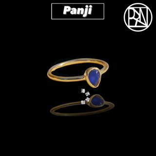 台灣現貨💖藍寶石戒指 金戒 情侶 飾品 指環 穿搭配件 情侶對戒 戒指 戒指女生