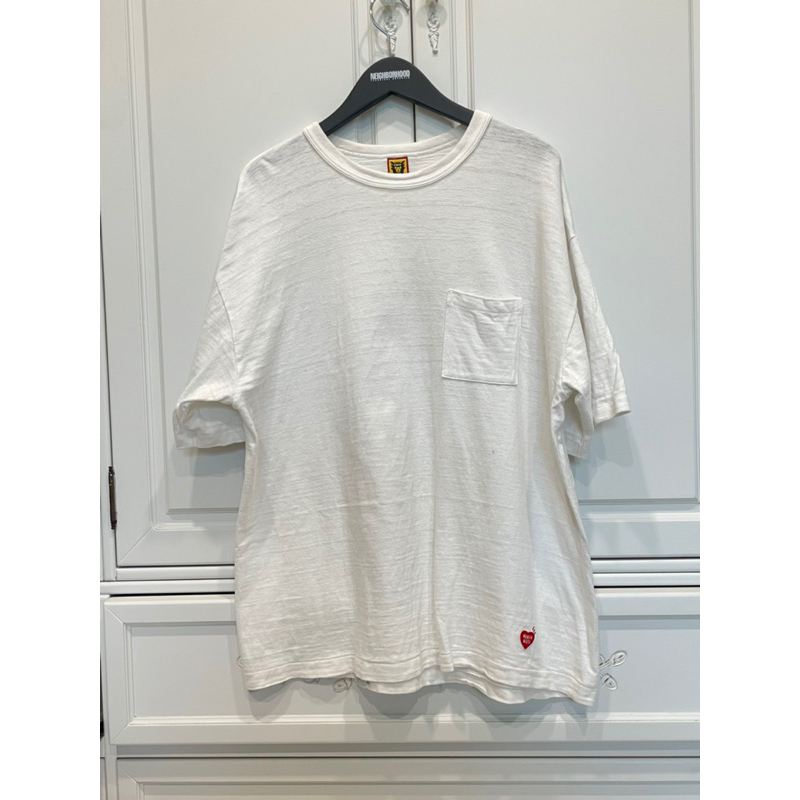 二手日潮」human made 愛心刺繡 短袖 口袋tee shirt 天竺棉 基本款