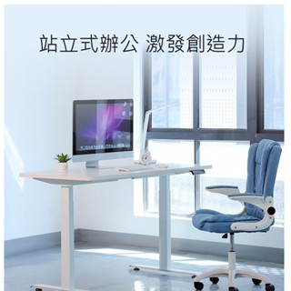 MGSHOP 120CM雙機芯 三節電動升降桌 電腦桌辦公桌書桌(桌板加厚款2.5cm)