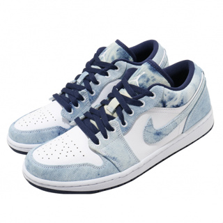 Nike 休閒鞋 Air Jordan 1代SE 男 低筒喬丹 AJ1 帥氣 牛仔藍 水洗丹寧 CZ8455100