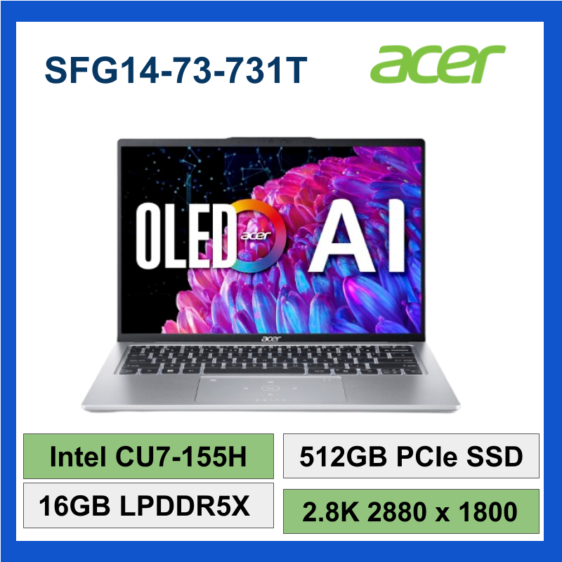 Acer 宏碁 SFG14 73 731T CU7-155H 16G 512G AI筆電