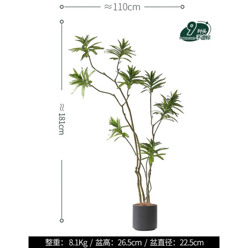 😇宅配免運費😇仿真植物 假植物 假樹 仿百合竹 客廳綠植 大型植物 仿真百合竹 盆栽 侘寂風 假樹 北歐植物 類似白水木