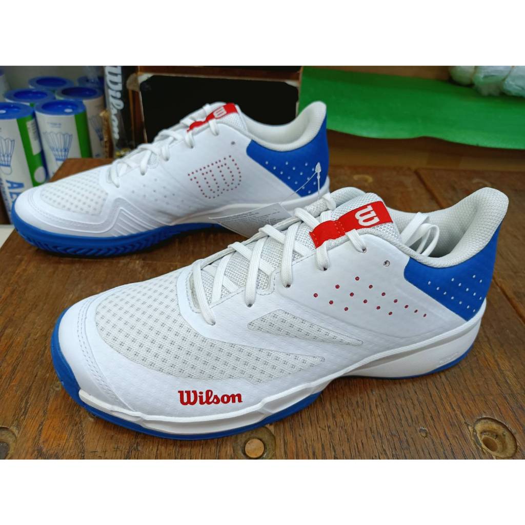 總統網球(自取可刷國旅卡)WILSON 2024 KAOS STROKE 2.0 超值 耐磨 透氣 款 男網球鞋 藍白紅