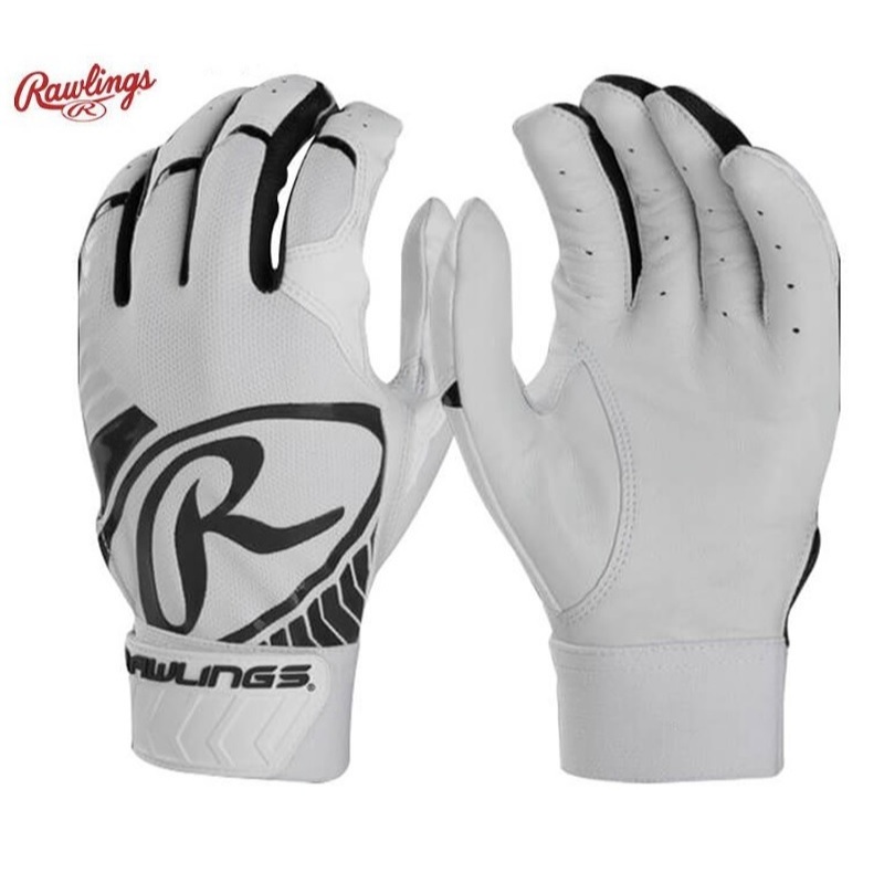 Rawlings 羅林斯 BR51BG-B 日本進口 棒壘球天然羊皮打擊手套 白黑色 舒適服貼 超低特價$790/雙
