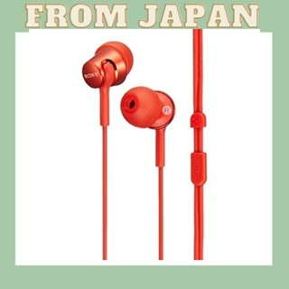 [直接日本] 索尼 （SONY） 有線耳機 MDR-EX155 ： 運河型紅色 MDR-EX155 R