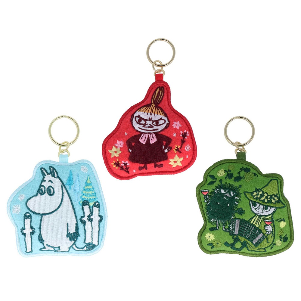sun-star Moomin 嚕嚕米 造型刺繡鑰匙圈 鑰匙扣