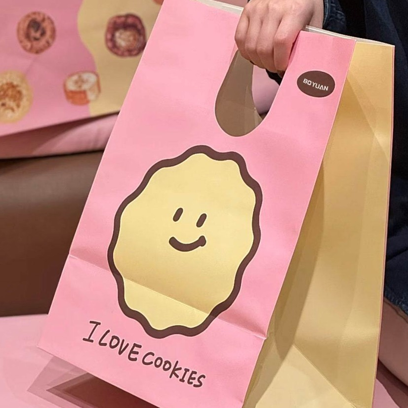 Uimi有米客製 網紅甜品店烘焙蛋糕手提袋 禮品袋蛋糕包裝袋 高顔值外帶打包袋 包裝袋 禮品袋 可印製LOGO店面文字等
