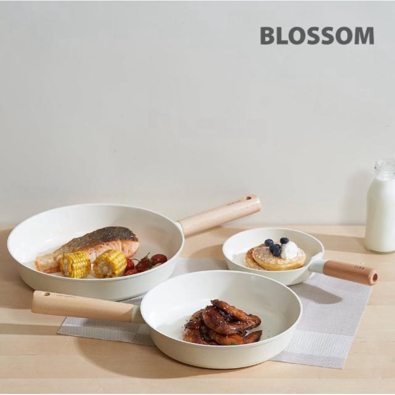 Blossom 系列陶瓷塗層深平底鍋28CM（電磁底）電晶爐 IH爐適用 廚具 韓系廚房 質感廚房