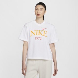 【NIKE】AS W NSW TEE CLASSICS BOXY 運動短袖上衣 白色 女款-FQ6601101