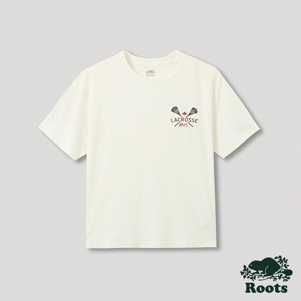 【Roots】 中性- 運動派對系列 袋棍球元素短袖T恤