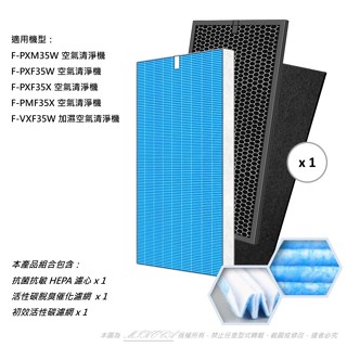 適用Panasonic國際牌 F-PXM35W PXF35W VXF35W PMF35X PXF35X空氣清淨機HEPA