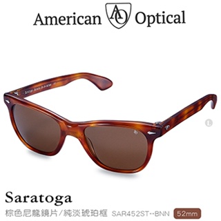 📢光世界 AO Eyewear Saratoga 太陽眼鏡 SAR452ST--BNN 棕色尼龍鏡/淡琥珀鏡框52mm