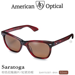 📢光世界 AO Eyewear Saratoga 太陽眼鏡 SAR752ST--BNN 棕色尼龍鏡/紅琥珀框52mm