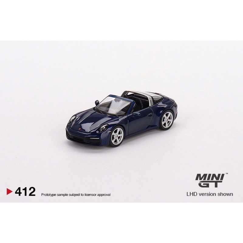 【收藏模人】MINI GT #412 Porsche 911 Targa 4S 寶藍色 1:64 1/64