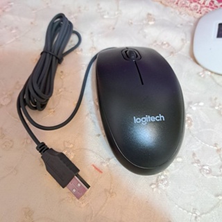 Logitech(M90)羅技光學有線滑鼠（黑色）全新，但沒包裝盒