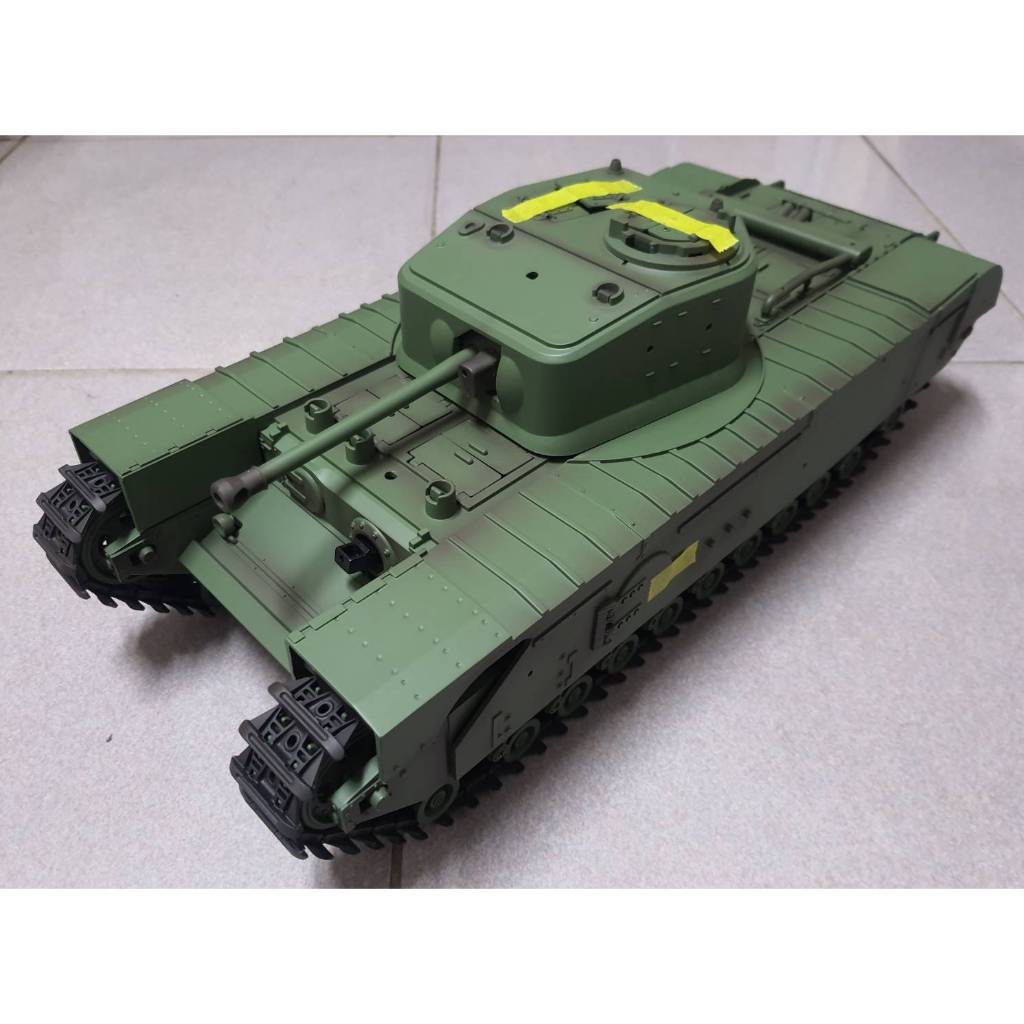 《玩點子》通德 CHURCHILL MK-VII。邱吉爾。遙控戰車 坦克【非恆龍。塑膠砲縮版。5200元】