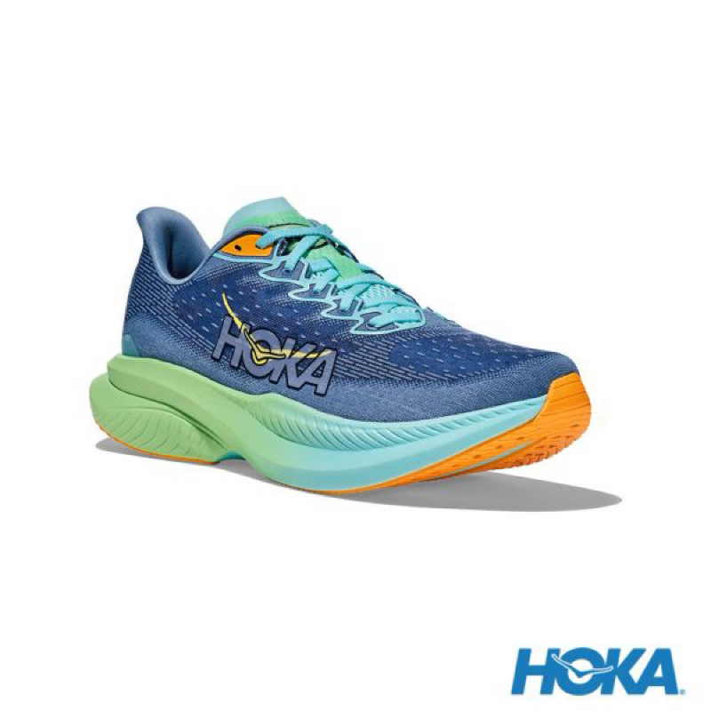 HOKA 男 Mach 6 寬楦 路跑鞋 薄暮藍/陰影藍 台灣公司貨 US10.5 全新未使用