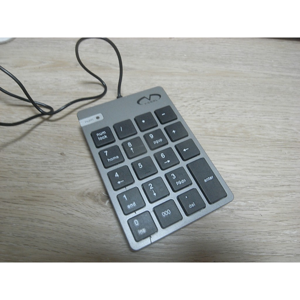 二手 優銳 V-COOL 巧克力 數字 鍵盤 YNK-700 有線鍵盤