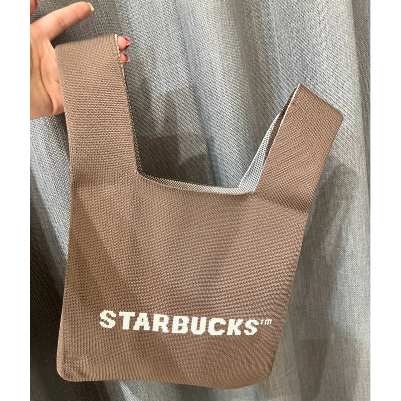 【STARBUCKS星巴克】品牌針織背心提袋(黑色/卡其色)