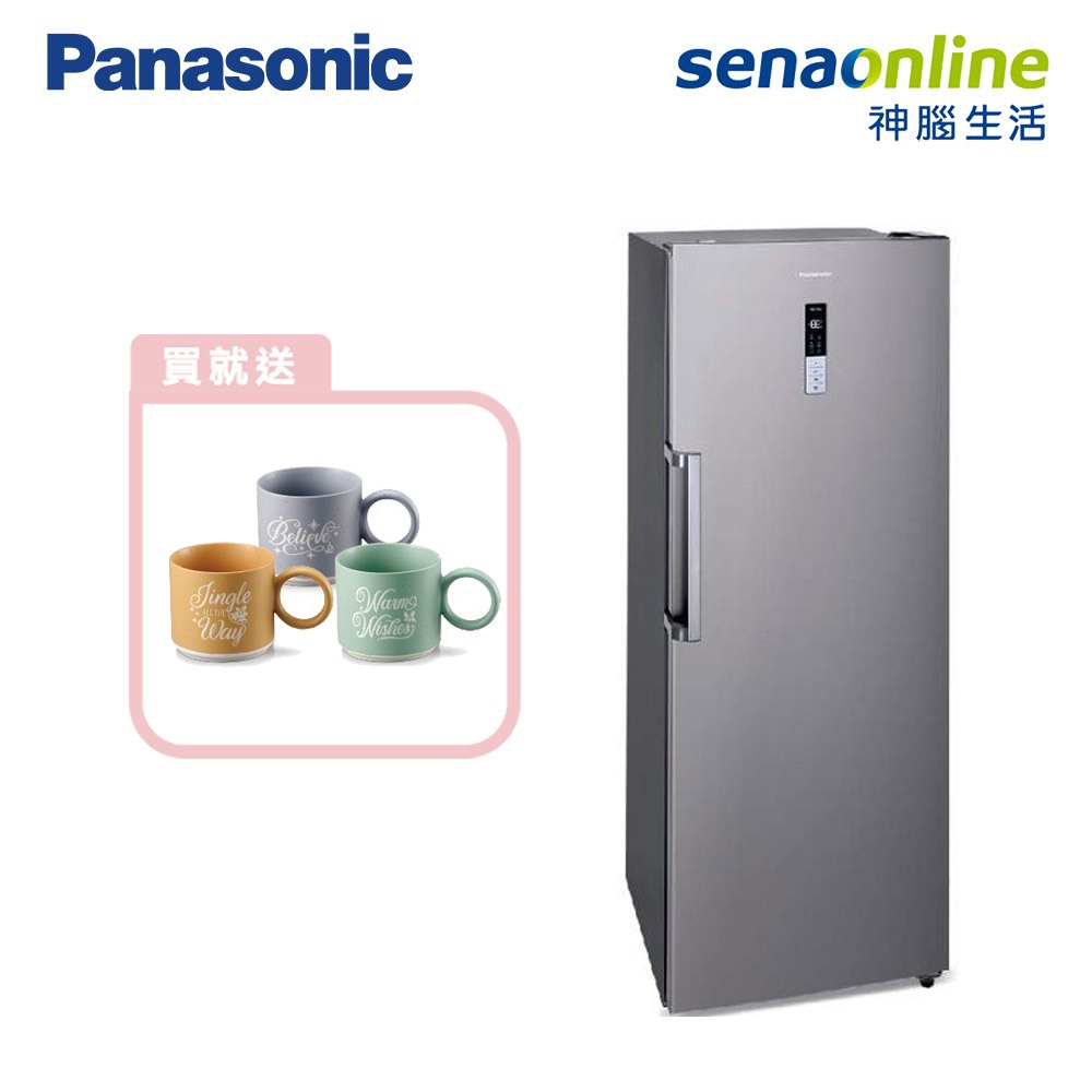 Panasonic 國際 NR-FZ383AV-S 380L 直立式冷凍櫃 贈 陶瓷馬克杯