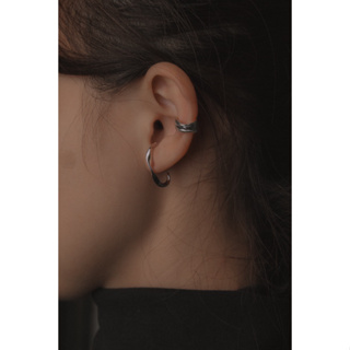 [ShiNi]925銀 C形莫比斯 高級感 耳針 耳骨夾