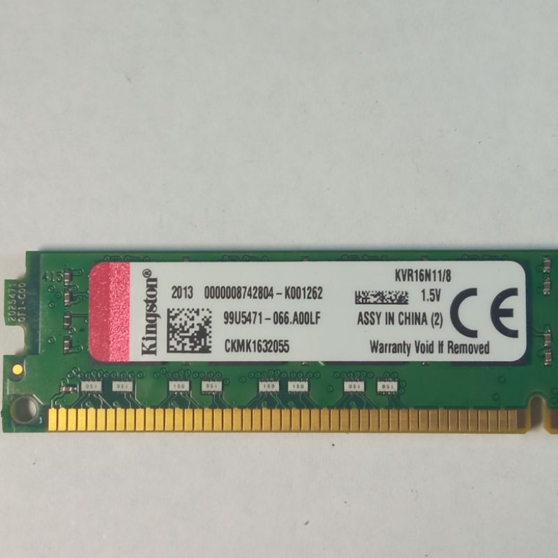 Kingston金士頓 DDR3 8g 1600記憶體